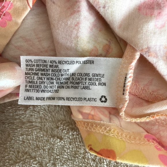 Cat & Jack Floral Front Tie Toddler Tank Top - Size 4T - Picture 10 of 10